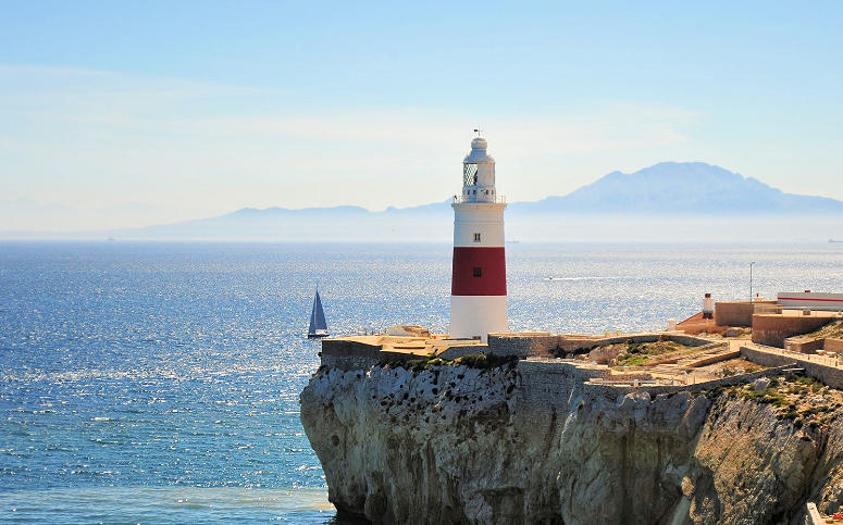 Europa Point, Gibraltar views to Africa